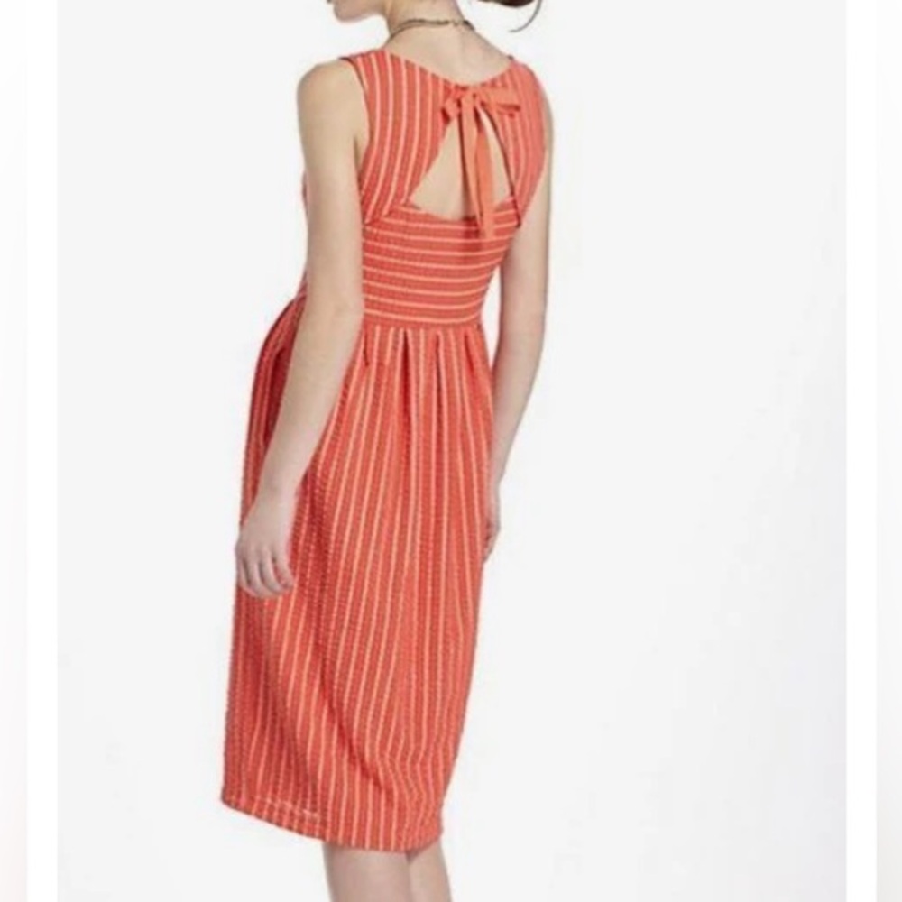 Anthropologie women’s medium retro ribbon midi dress by postmark XS - Picture 2 of 10